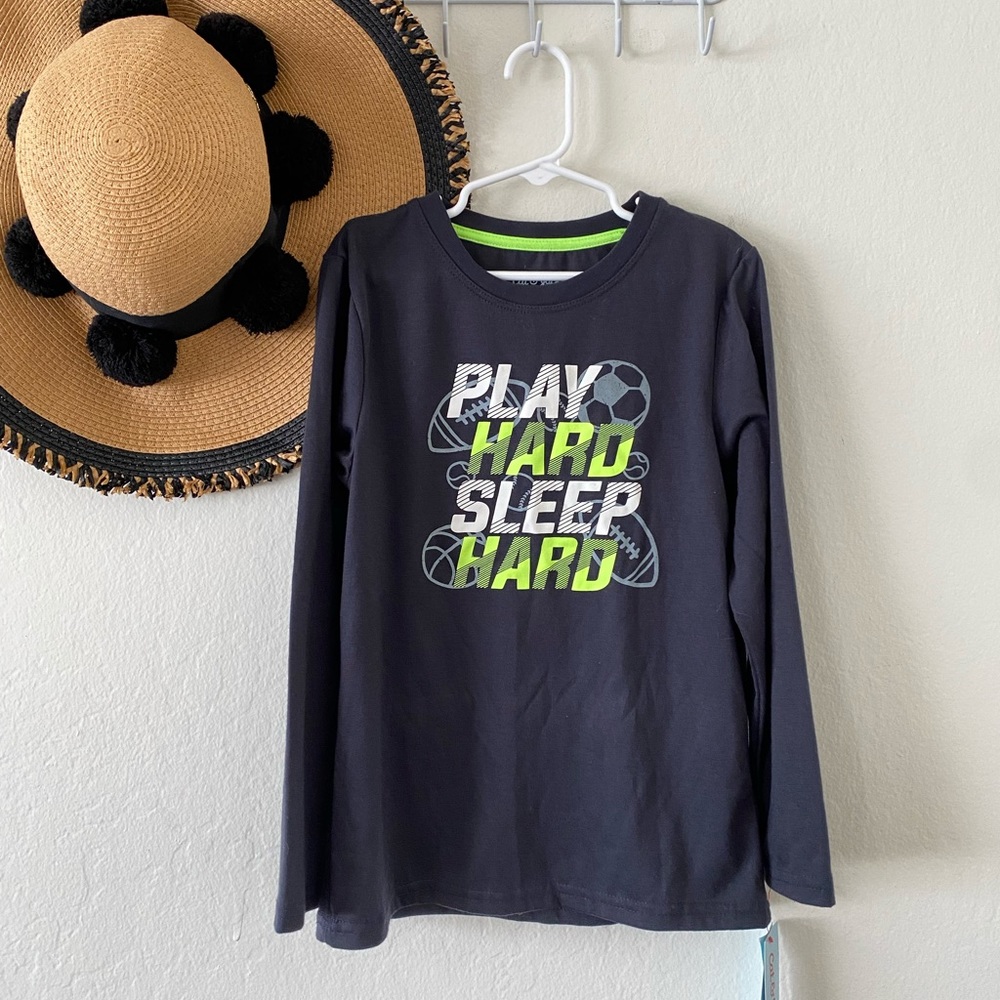 NWT Cat & Jack Pajama Long Sleeve Shirt SZ 6/7